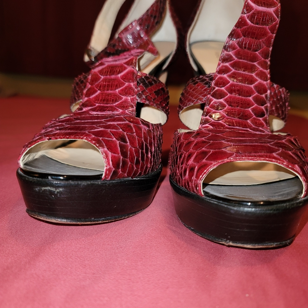 Alexandre Birman Natural Python High Heels (Size … - image 5